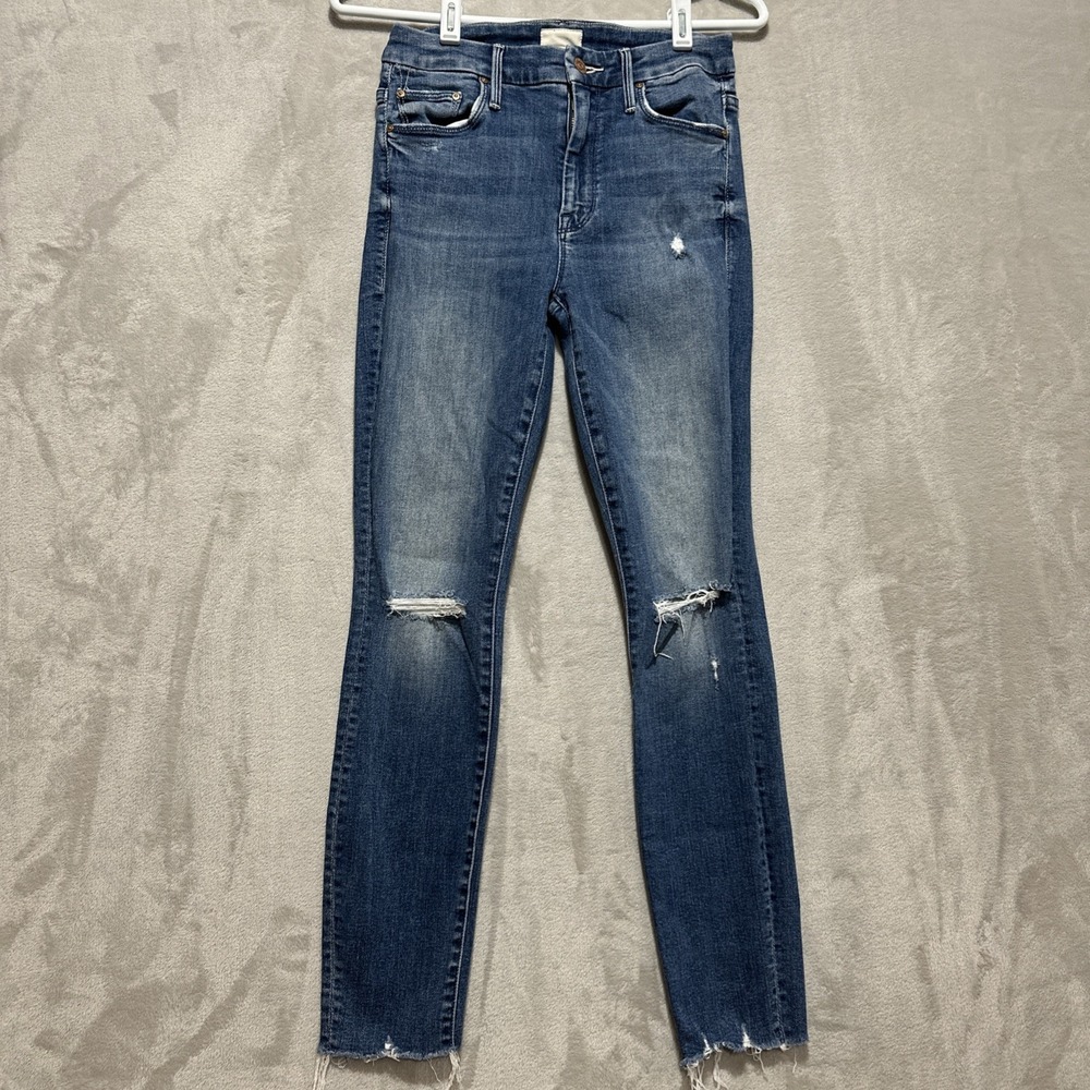 Mother High‎ Waisted Looker Ankle Fray Get Your Groove Back Size 25